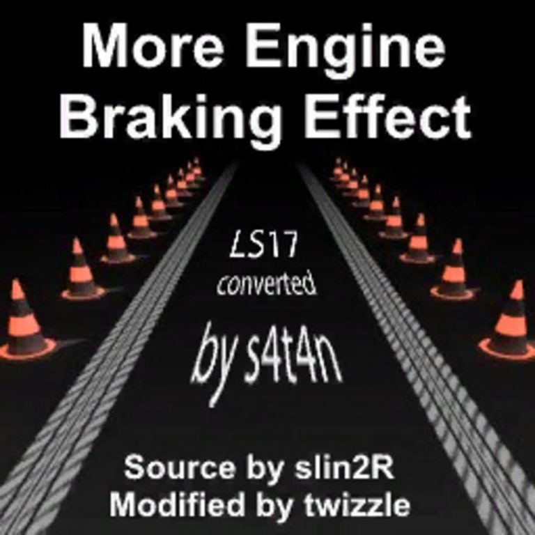 Engine brake effect V 2.0 [MP] FS17 mod