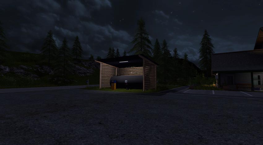 Gas station with shelter and night light V 1.0