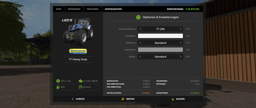 New Holland T7 HD V 1.1 