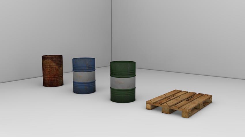 Barrels with Europalette V E2 