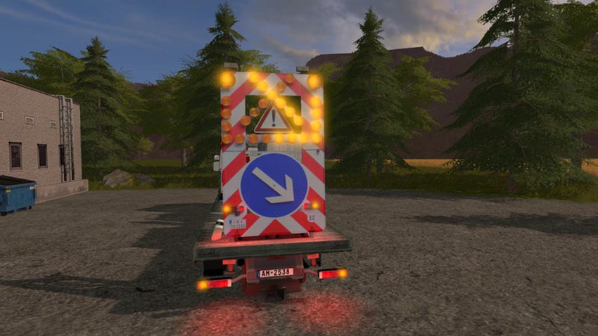 Traffic truck with warning structure with light v 1.0 