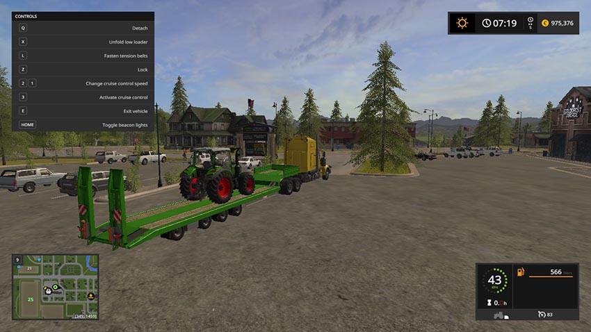 Fliegl low loader Objectattache V 1.0 