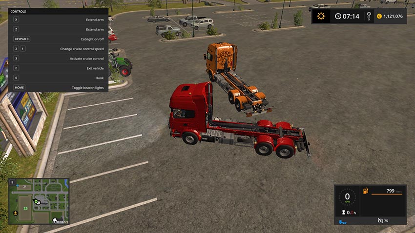 Scania V8 hook lift with rail trailer V 1.0.3.0