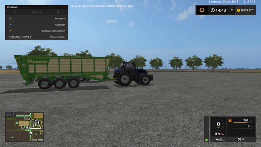 Krone TX560D with trailer hitch V 1.0