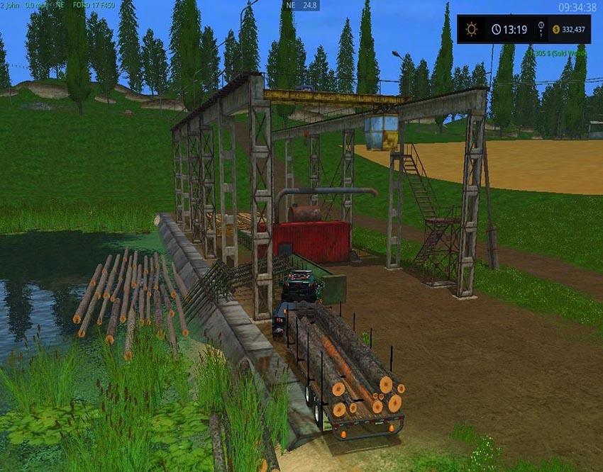 Goose neck logging trailer AutoLoad v 1.0