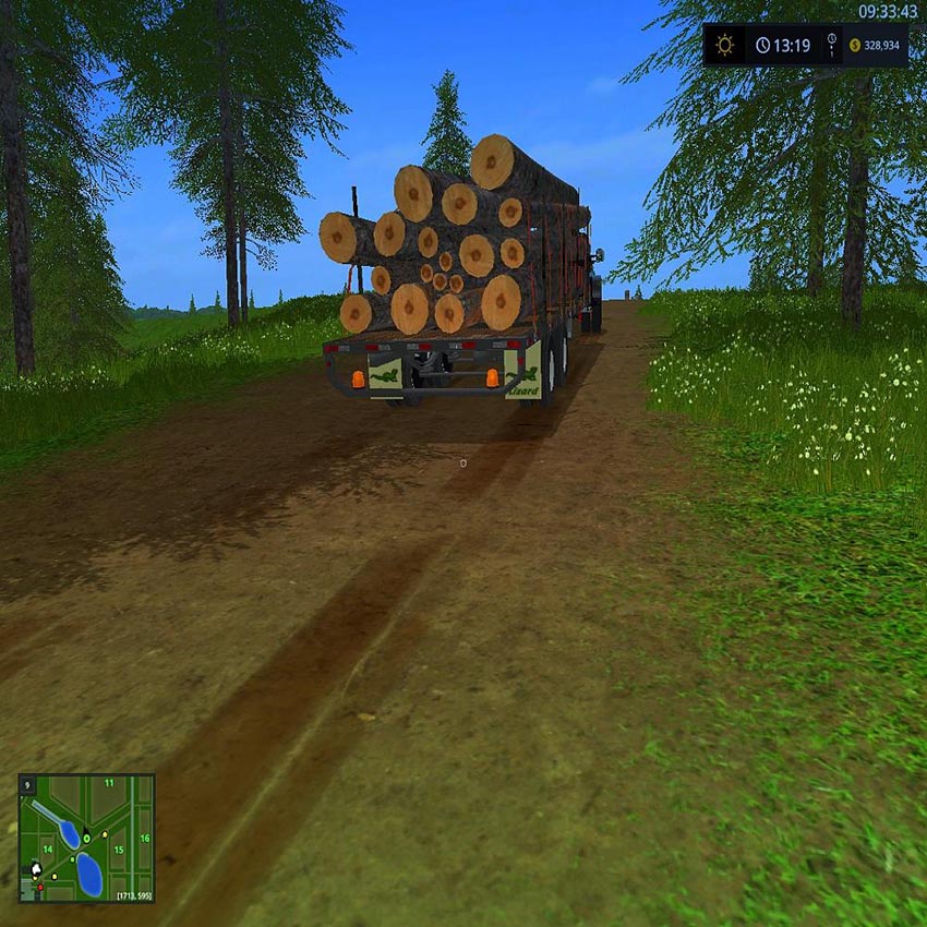 Goose neck logging trailer AutoLoad v 1.0