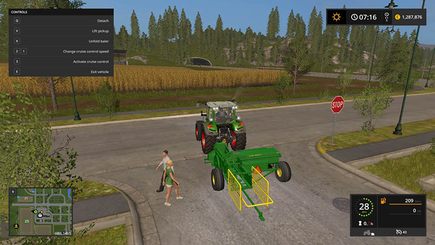 John Deere Baler and Thrower Wagon v 1.0