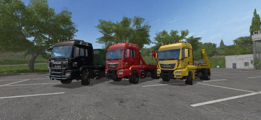 MAN Skip Truck with Container v 1.0
