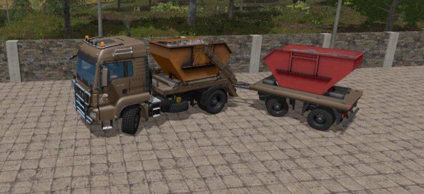 MAN Skip Truck with Container v 1.0