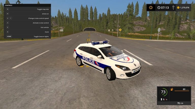 RENAULT MEGANE 3 ESTATE POLICE NATIONALE v 2.0 – FS17 mod