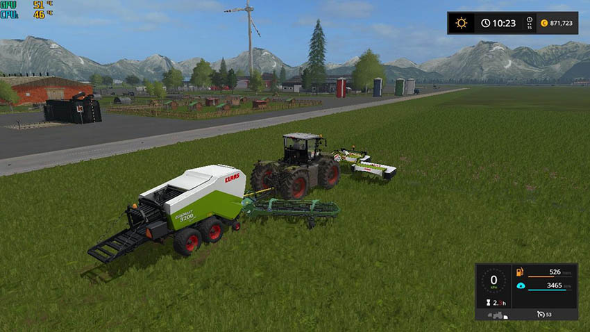 Class 3200 and Krone Ultima Balers with front Nadal v 1.0