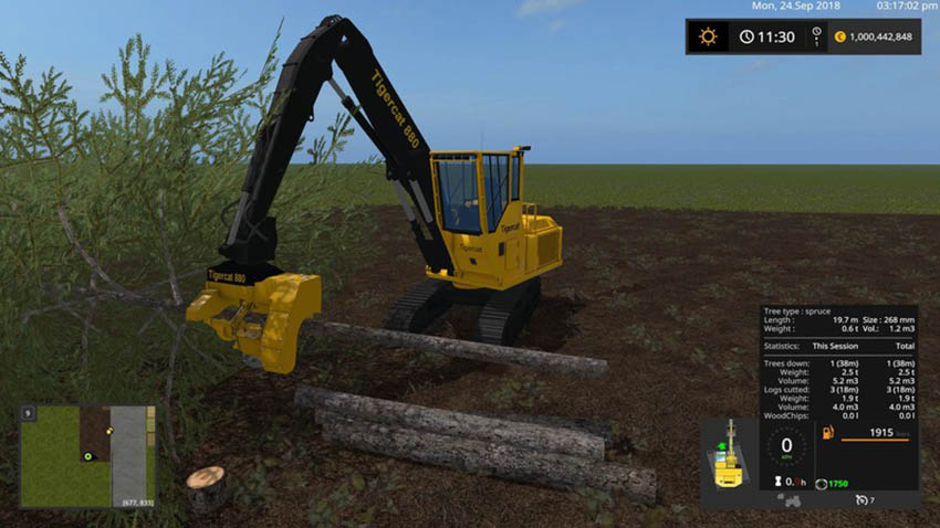 Tigercat 880 with tools V 1.0