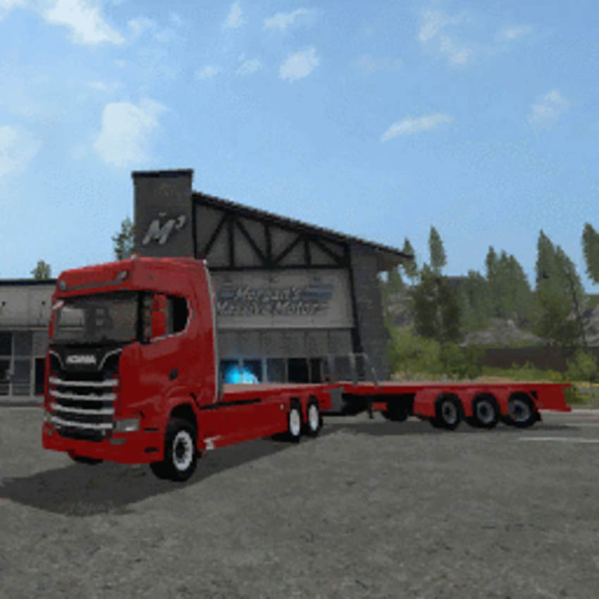 Scania S Flatbed and Matching Trailer V 1.0