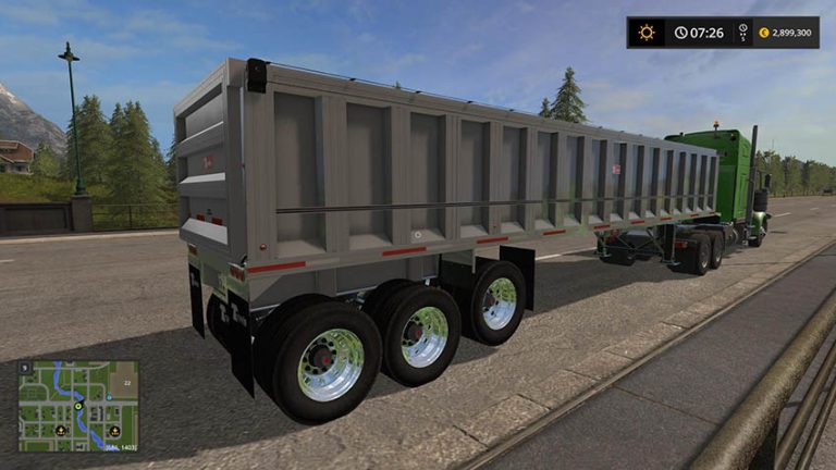 TRAILER TRAVIS CLASSIC END-DUMP v 1.0 – FS17 mod