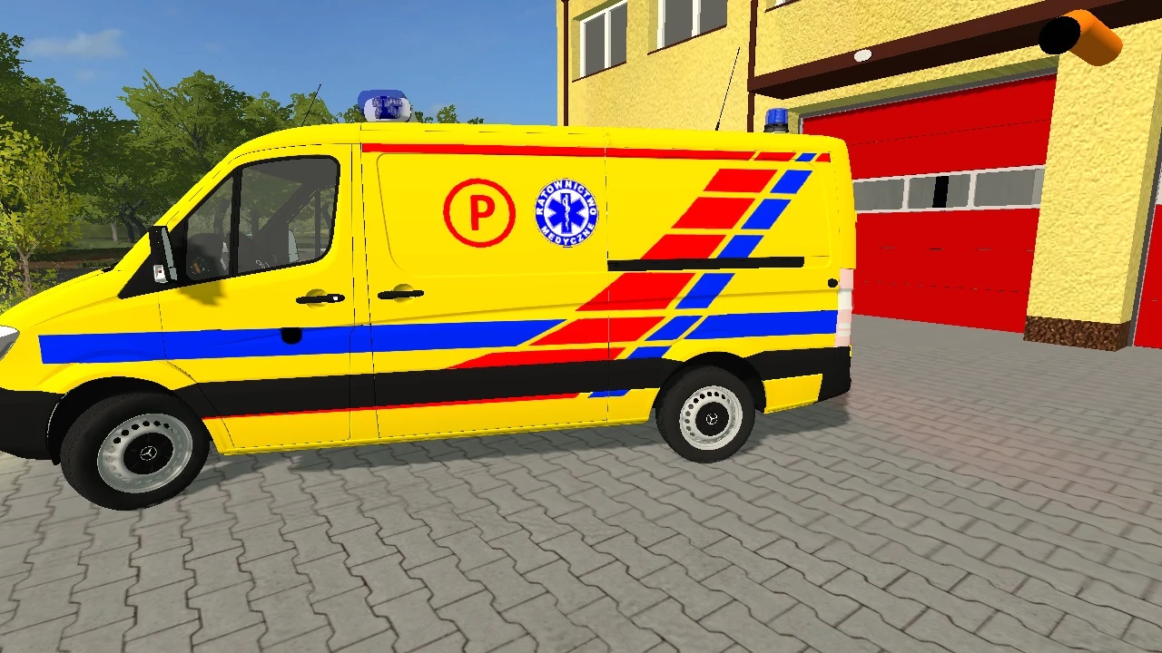 MERCEDES BENZ SPRINTER KARETKA ,,P'' PODSTAWOWA W KOLORZE ŻÓŁTYM V4.0