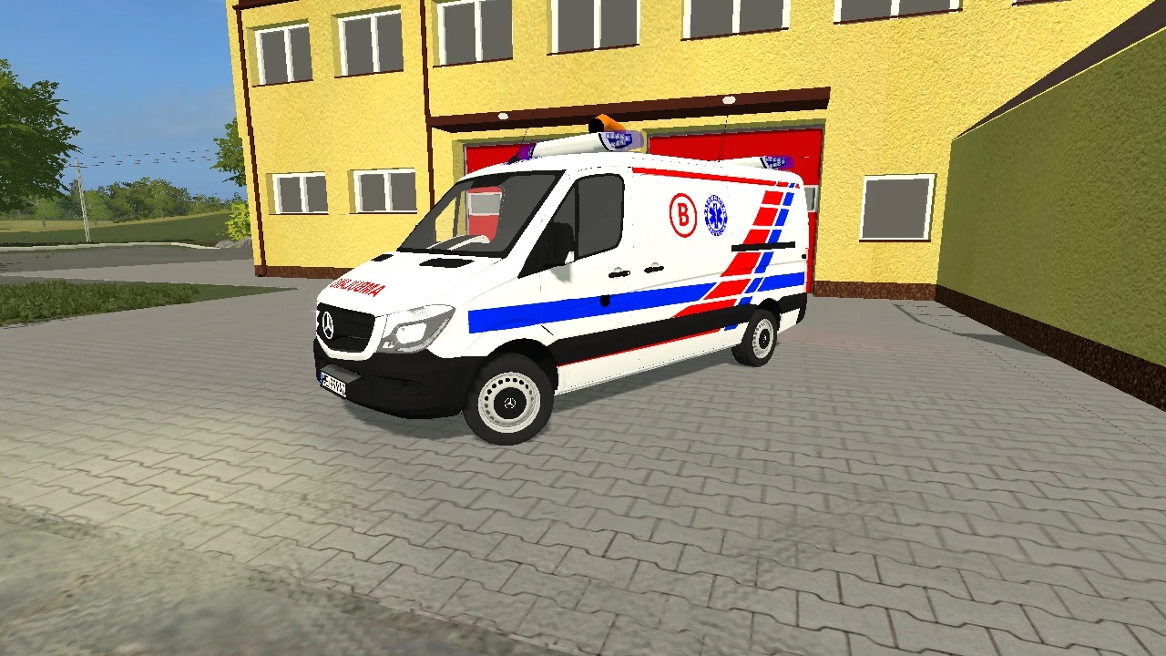 MERCEDES BENZ SPRINTER KARETKA ,,B'' DLA OSÓB OTYŁYCH W KOLORZE BIAŁYM V4.0